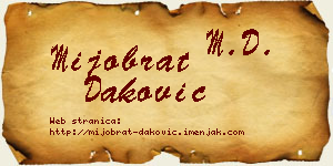 Mijobrat Daković vizit kartica
